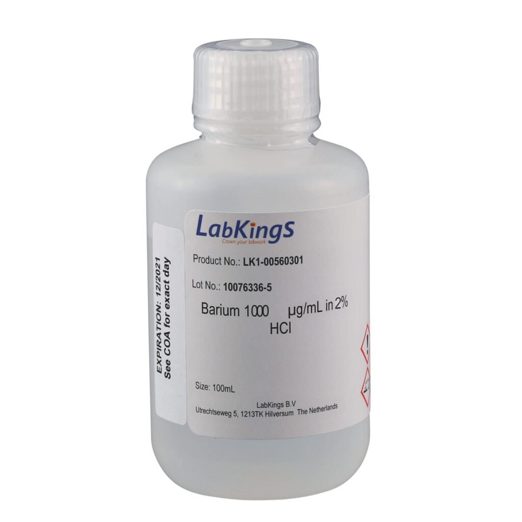 Barium 1000 mg/L (Ba), 2% HCl, 500ml - LK1-00560403