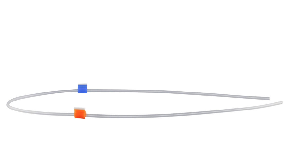 Flared Orange-Blue silicone 2-stop tubing Orange-Blue